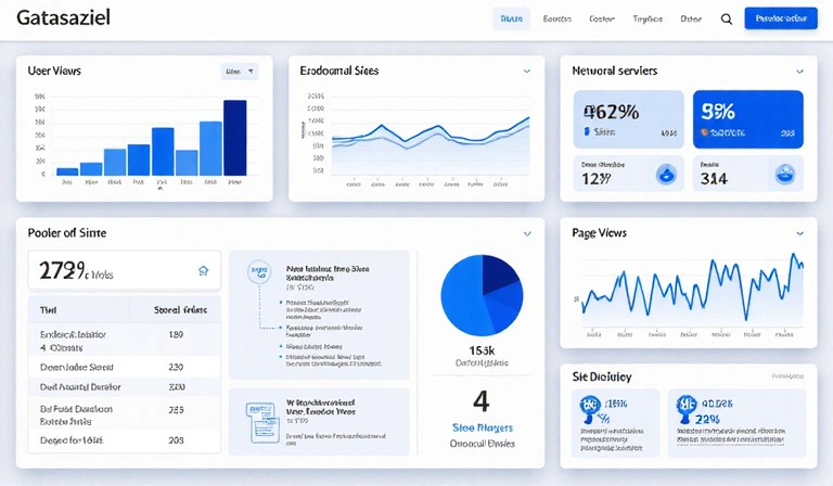 Visual representation of website analytics data, showing charts and graphs related to user behavior and site performance